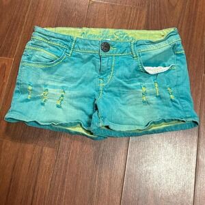 Y2K Vanilla Star Blue Mini Shorts Size Women's 9